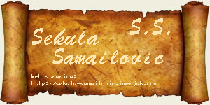 Sekula Samailović vizit kartica